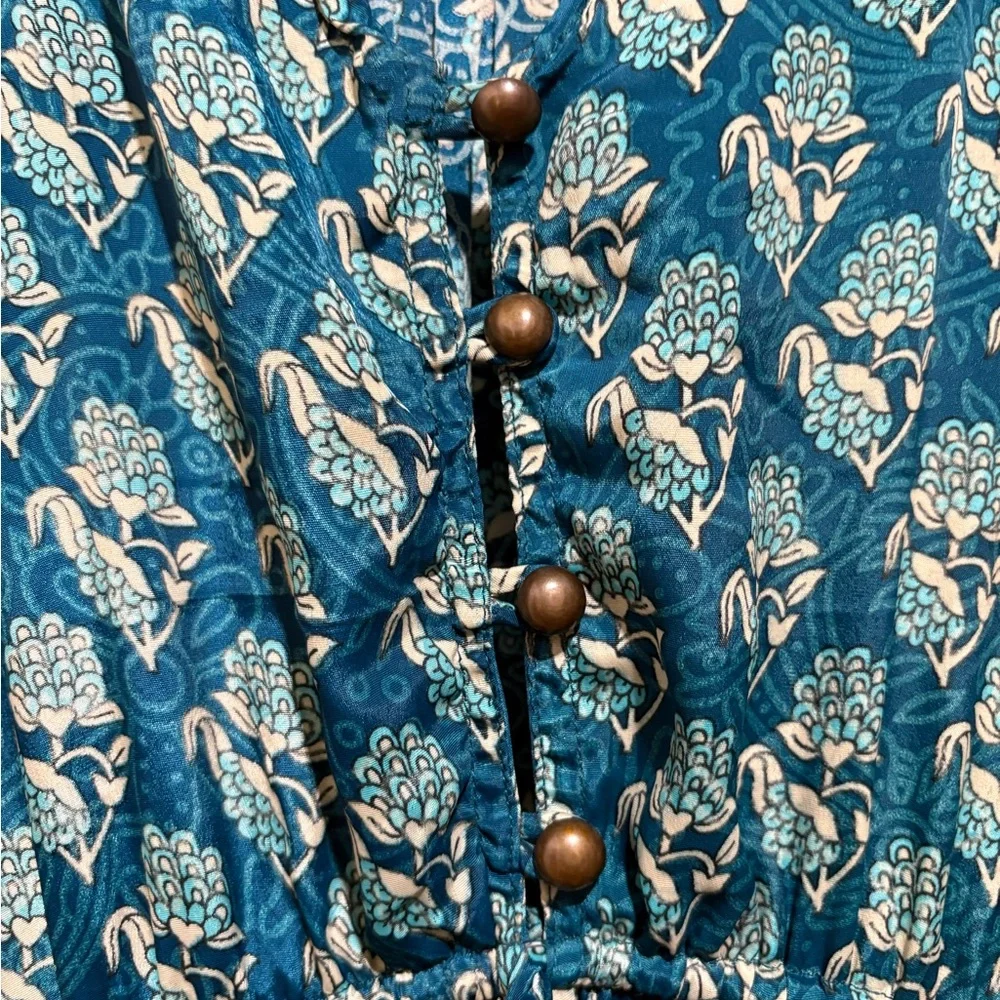 Karma Highway Maxi Dress One Size Womens Long Sleeve Boho Flowy - Picture 5 of 9